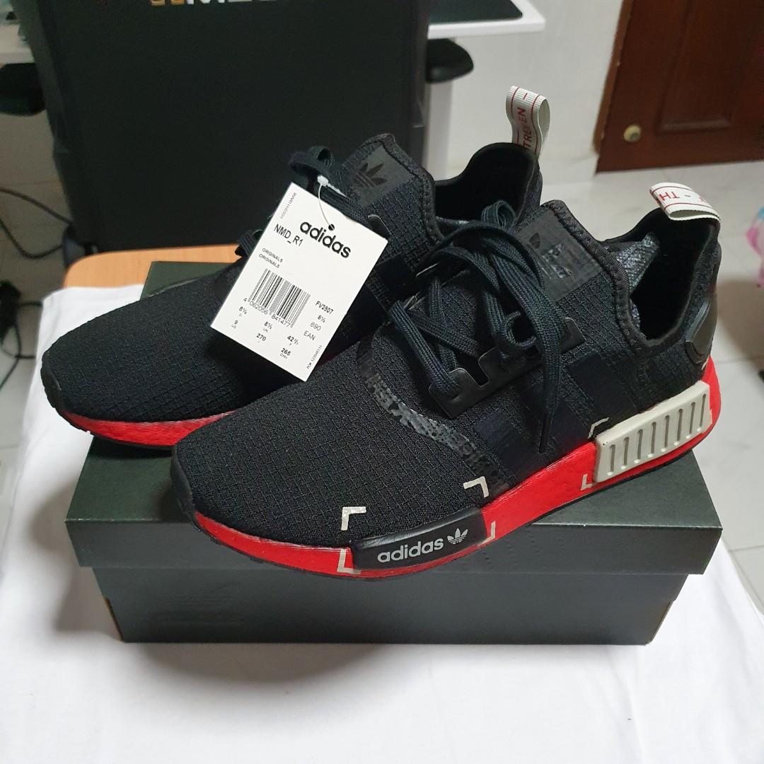 nmd black shoe box
