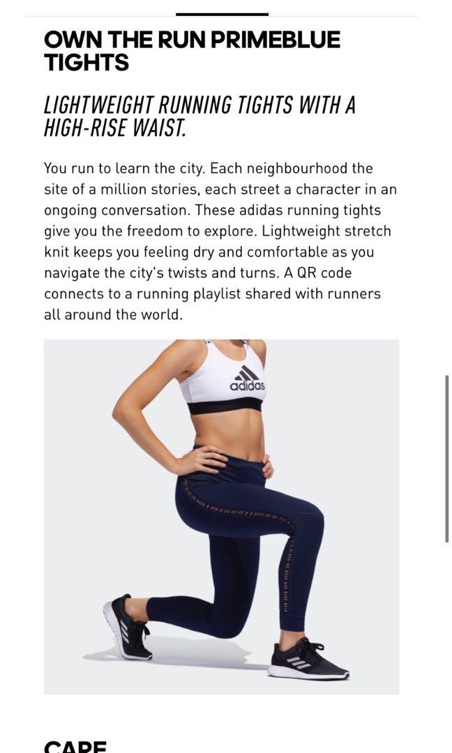Adidas Own The Run Primeblue Tights Size M, Men's Fashion, Activewear on  Carousell