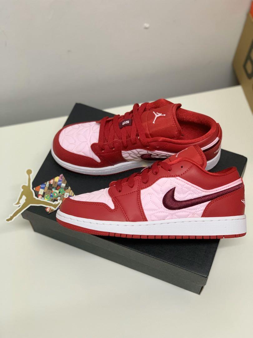 jordan 1 red quilt low