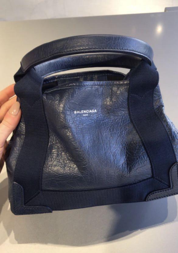 Balenciaga 巴黎世家navy cabas xs 皮款3色, 女裝, 手袋及銀包, 多用途