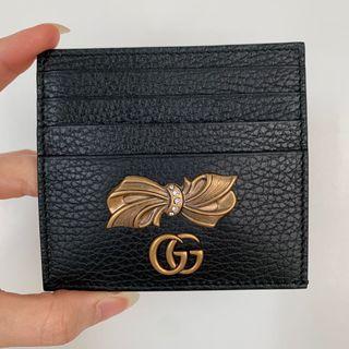 BNIB Authentic GUCCI Leather Card Case with Bow