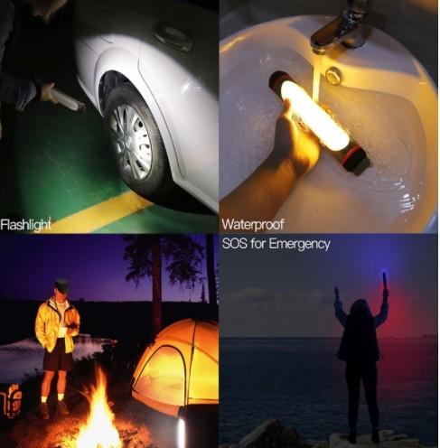Camping light (Category: Hiking & Camping) located in Mandaluyong City. Submitted by valerapaulo00 (Listing ID 1078592249, Image 3). Description: 1. 6 Lighting Modes]One switch for 6 modes free switching. Standard flashlight; Adjustable light - low/normal/strong (strong lights can be irradiated in the long distance) ; Emergency SOS signal lights and mosquito repellent lantern. Perfect outdoor tool for camping, hiking, emergencies, adventure, nigh