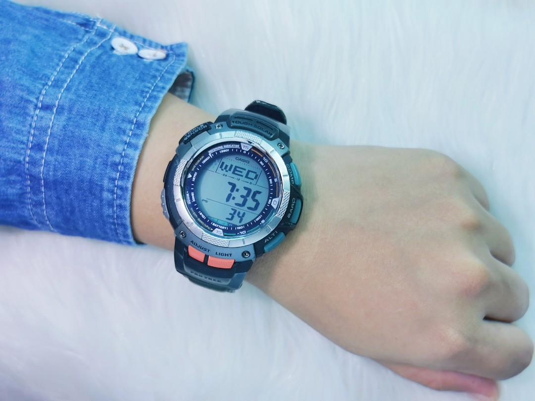 Casio Protrek Triple Sensor PRW 1000J Men s Fashion Watches