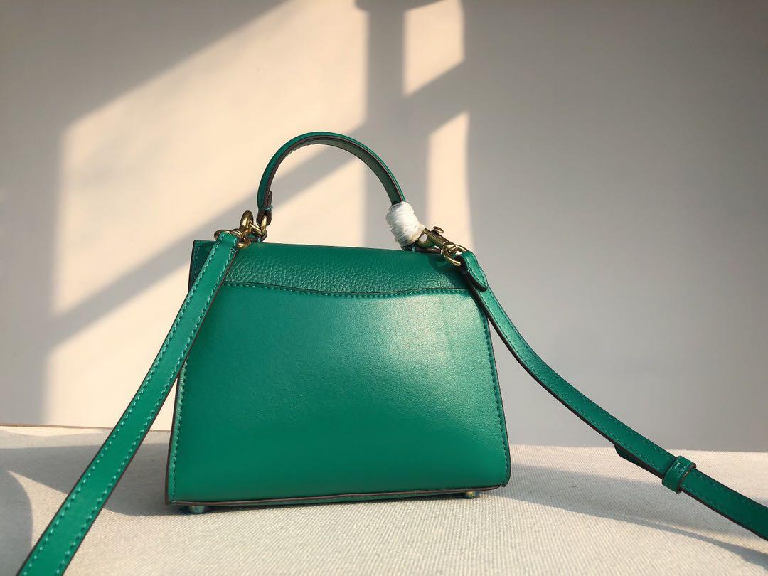 Coach Tabby Top Handle 20New Green, Women's Fashion, Bags & Wallets