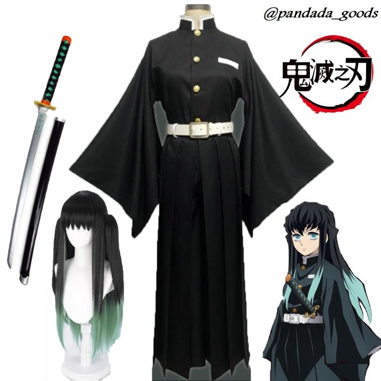 Cosplay全套裝 服裝 假髮 仿刀劍 木鞋 兩指襪 鬼滅之刃時透無一郎霞柱tokitou Muichirou 歡迎查詢 興趣及遊戲 收藏品及紀念品 日本明星