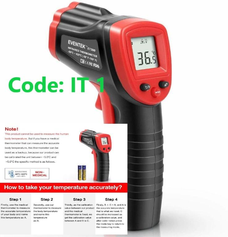 Eventek Infrared Thermometer, Helect Infrared Thermometer, Sovarcate
