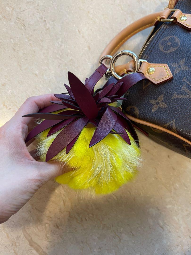 Fendi pineapple pom Pom bag charm