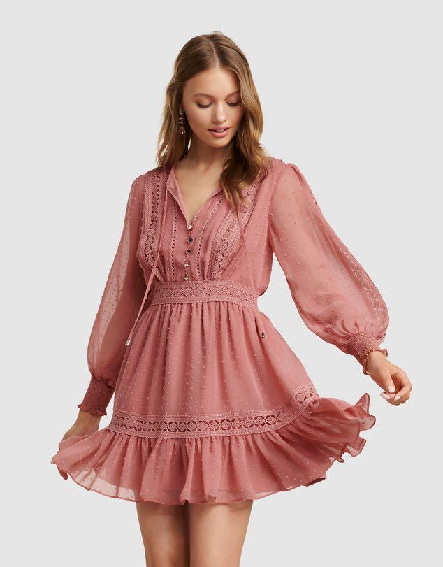Forever new Layla petite spliced dobbie dress