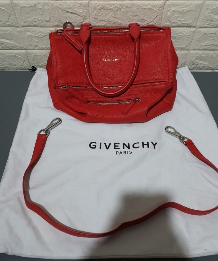 Givenchy Pandora Red Medium to Large size with dust bag, Luxury, Bags &  Wallets on Carousell