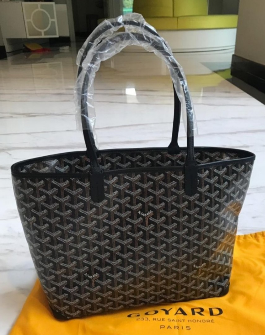 Goyard artois pm black/black 2017 with dustbag, Barang Mewah, Tas & Dompet  di Carousell