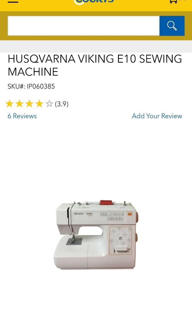 HUSQVARNA VIKING E10 SEWING MACHINE, TV & Home Appliances, Washing
