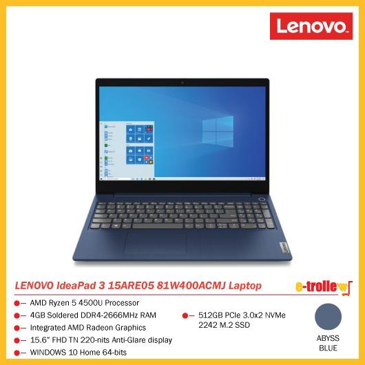 LENOVO IdeaPad 3 15ARE05 81W400ACMJ Laptop ABYSS BLUE Computers