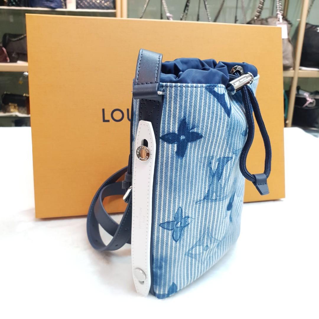 Louis Vuitton Sac Marin Mini Hickory Stripes Denim in Cotton