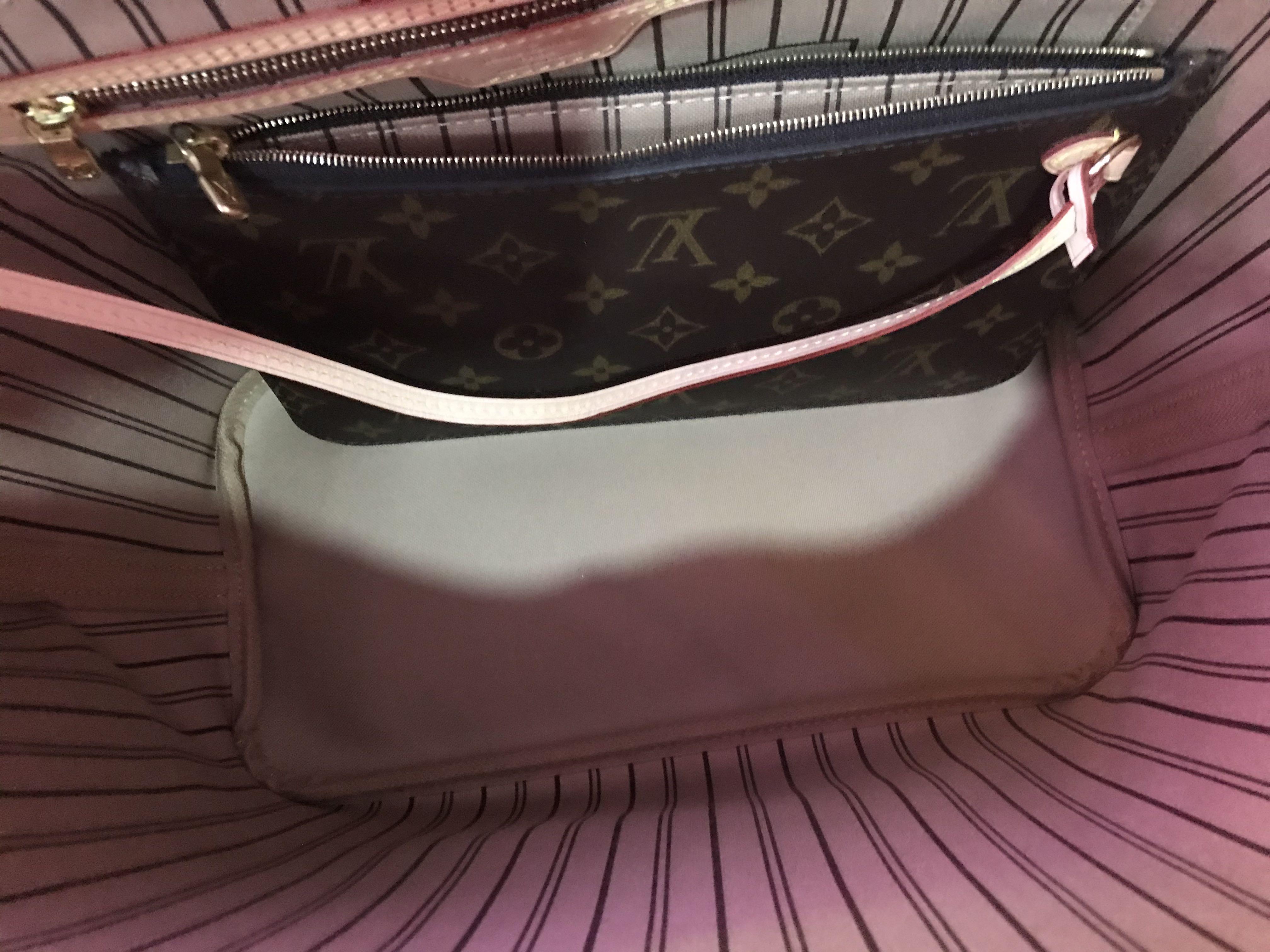 LV 【 NEVERFULL Medium Handbag 】 N40471 White Plaid Silk ScreenThis Nev
