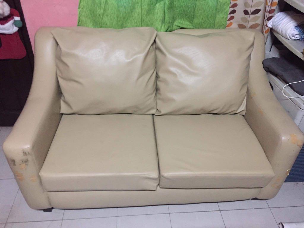 Mandaue Foam Leather Sofa, Furniture & Home Living, Furniture, Sofas on