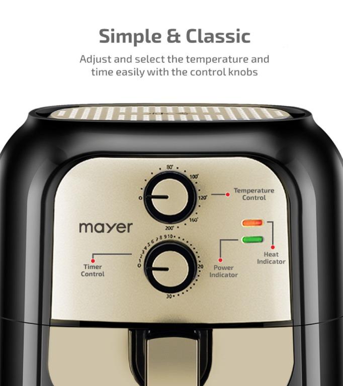 Mayer 5.5L Kitchen Air fryer (MMAF505 MMAF501) Brand New Black/Gold