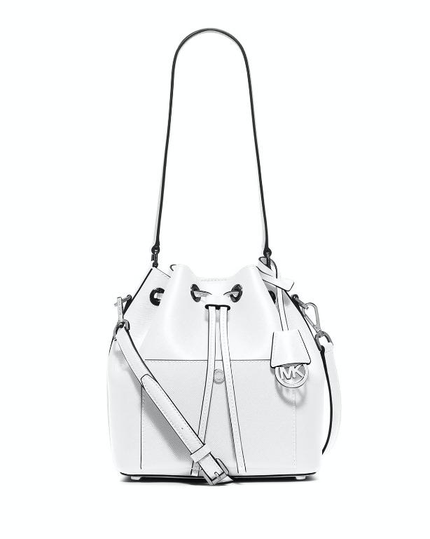 Michael kors bucket bag white cheap