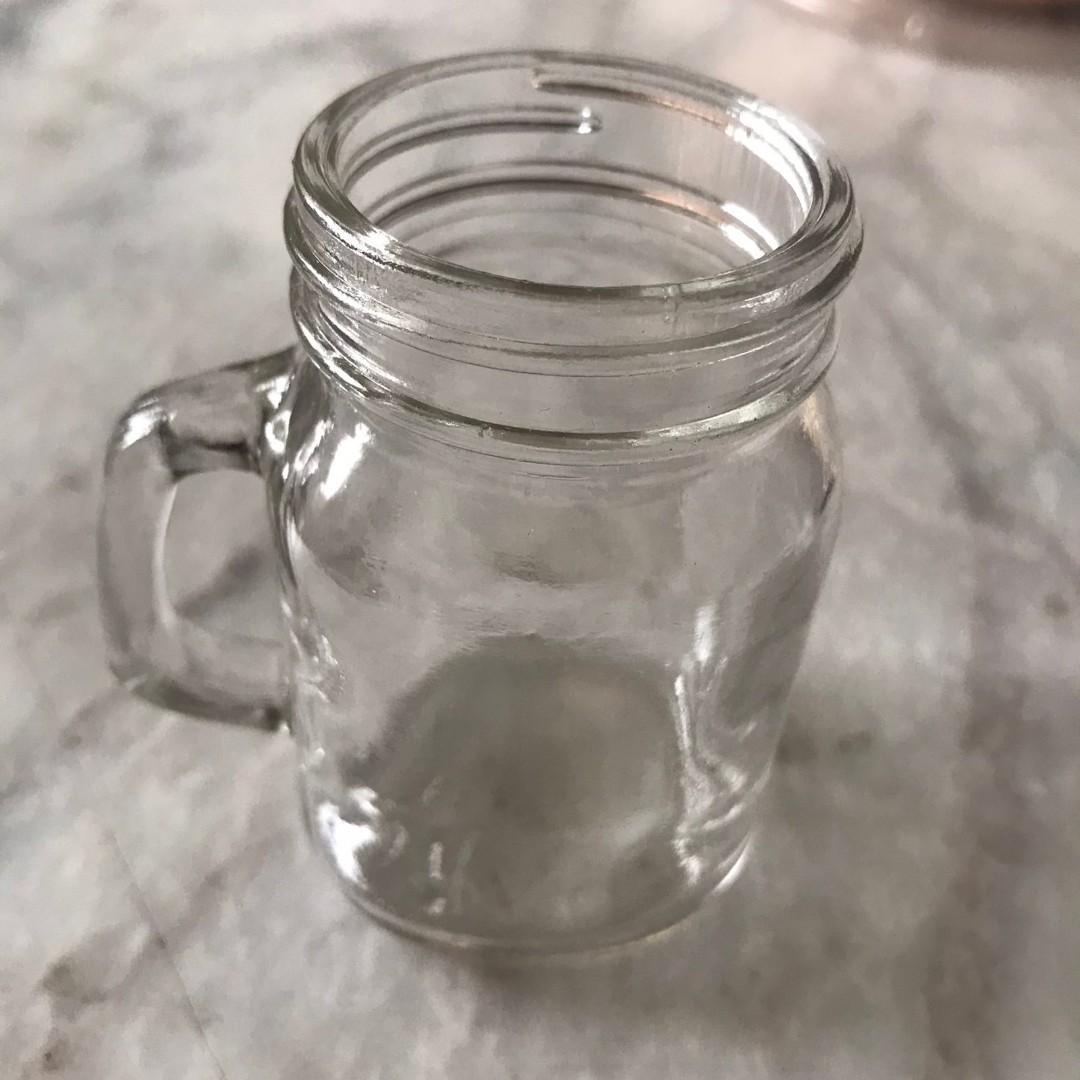 Mini Mason Jar / Shot Glass (Category: Other Kitchenware & Tableware) located in Quezon City. Submitted by firstlovedbyb (Listing ID 1078671026, Image 2). Description: Mini mason jar. May be used for sauces, condiments or as a shot glass. Bought from the US. Size : 3.5 inches.