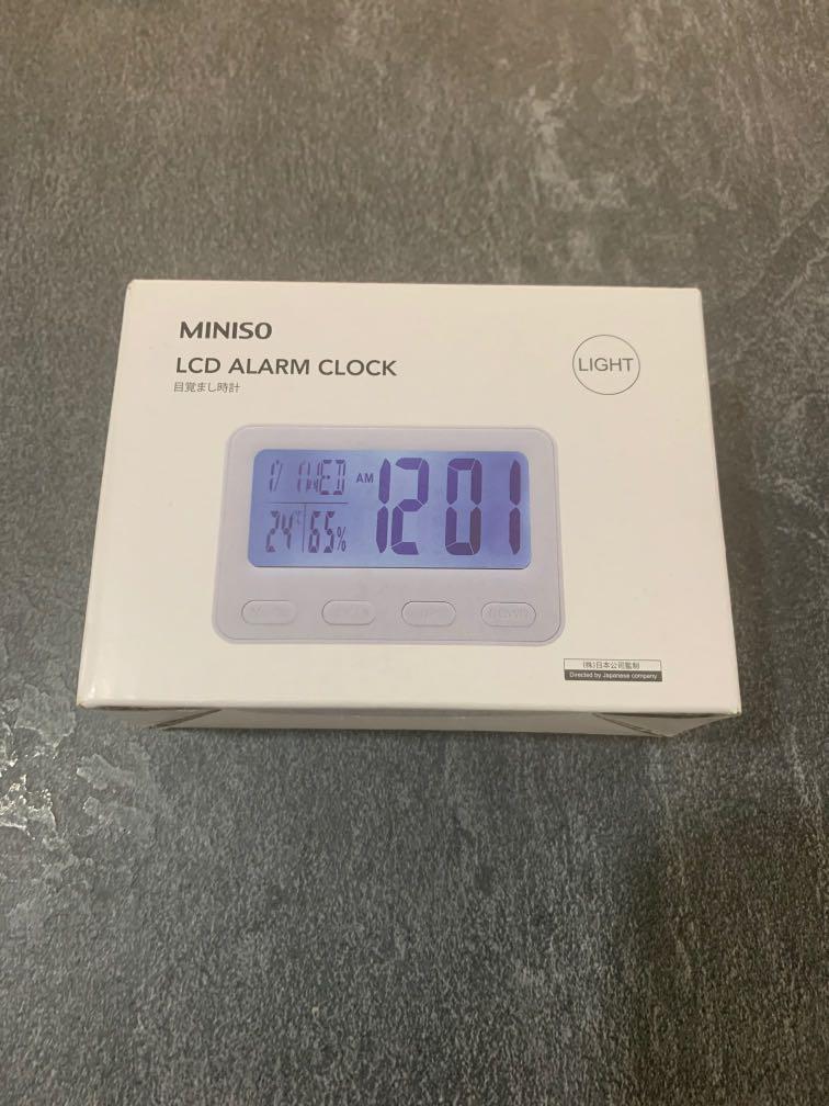 Miniso LCD Alarm Clock, Furniture & Home Living, Home Decor, Clocks on Carousell