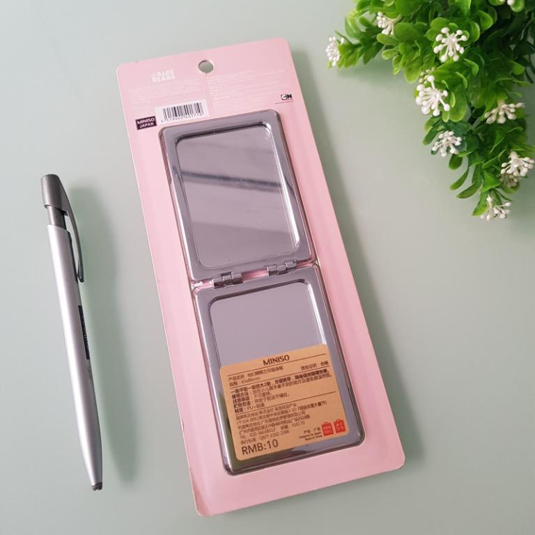 Miniso Pocket Vanity Travel Double Mirror The Bare Bears Grizz Grizzly