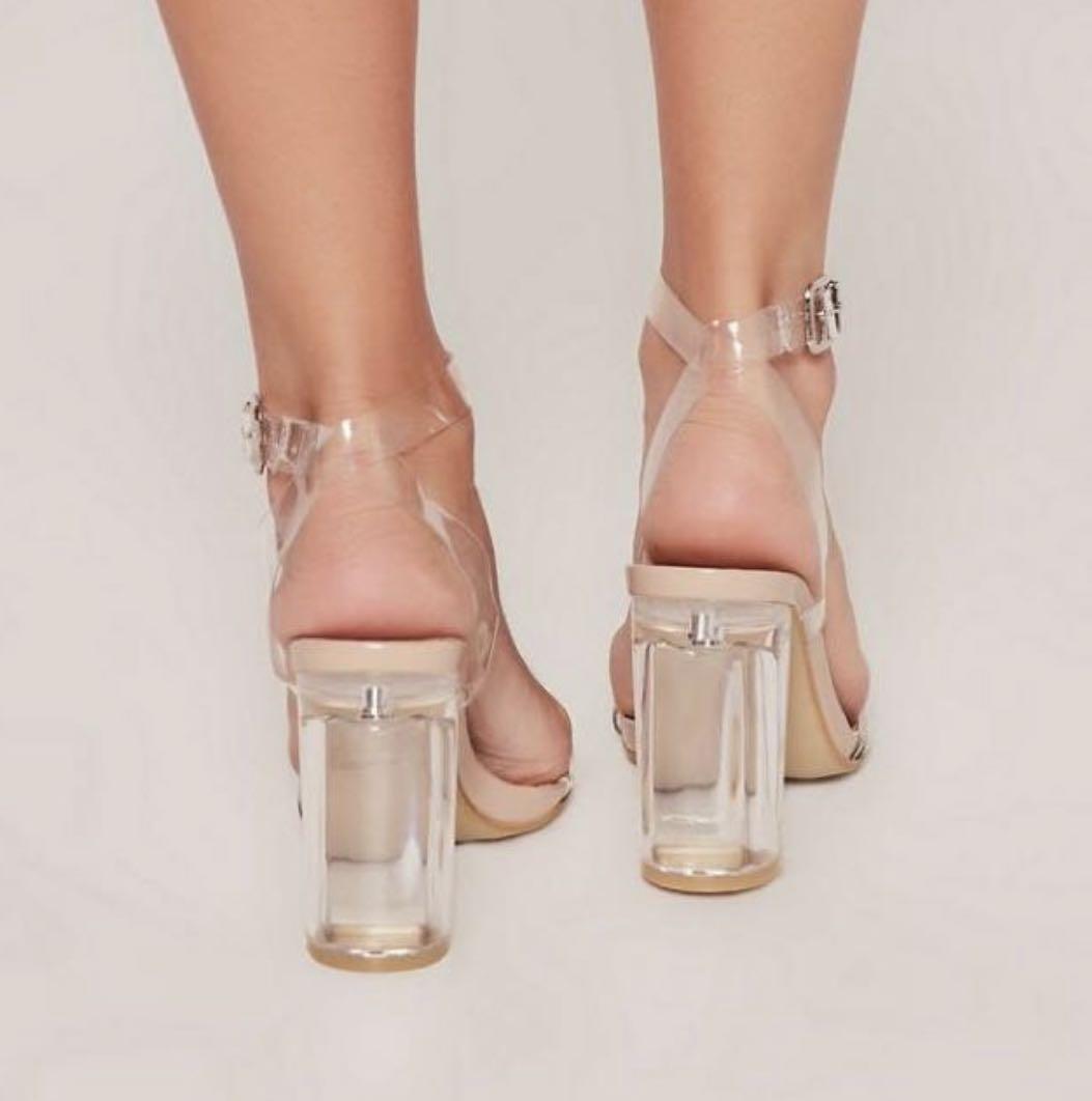 Missguided pink heels cheap