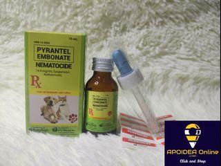 Nematocide (Pyrantel Embonate) 15ml for dog/puppy/puppies and cat/kittens dewormer