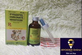 Nematocide (Pyrantel Embonate) 15ml & 60ml for dog/puppy/puppies and cat/kittens dewormer