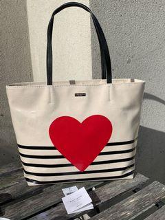 New with tags Kate Spade Heart Hallie Tote Bag