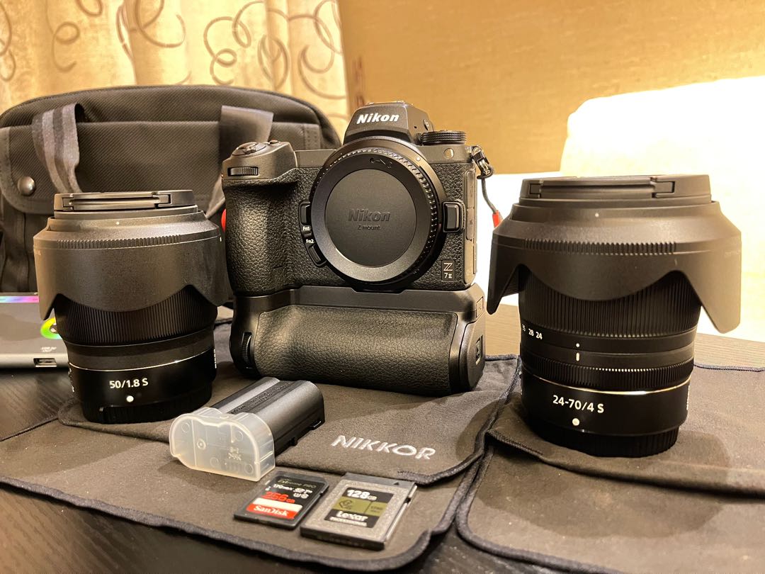 Nikon Z7II kit 24-70mm /4S +原廠GRIP+3原廠電+Z 50mm f/1.8s, 攝影器材, 鏡頭及裝備-  Carousell