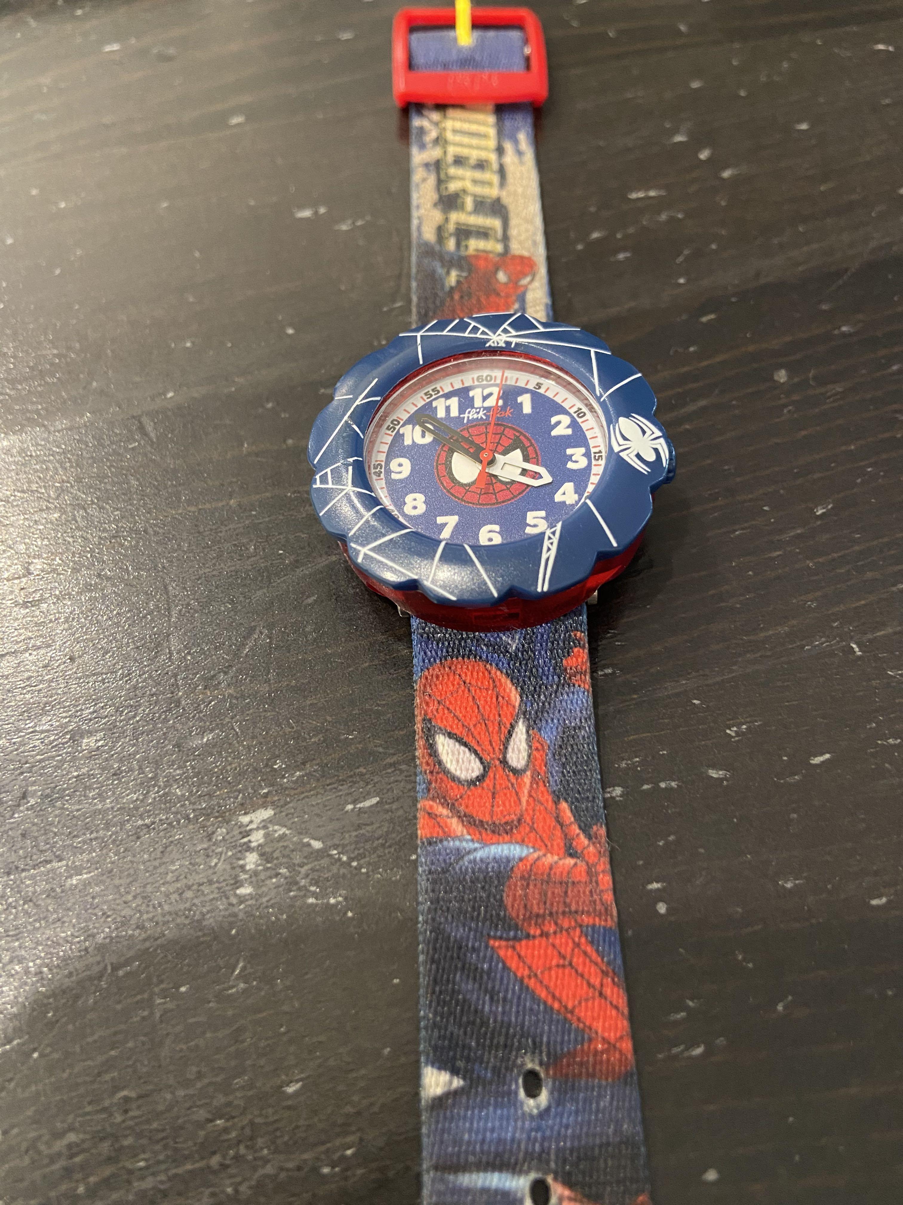 Original Swatch Marvel Spider Man Swiss Watch Flip Flak Luxury