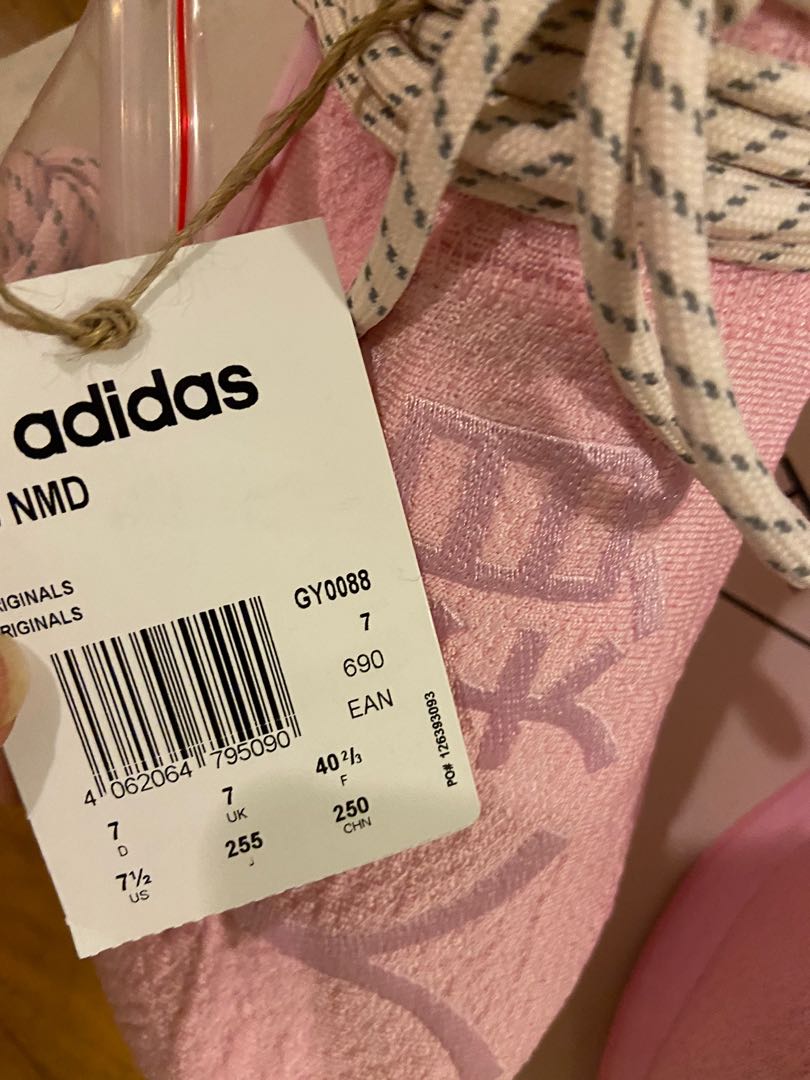 pharrell nmd pink on feet
