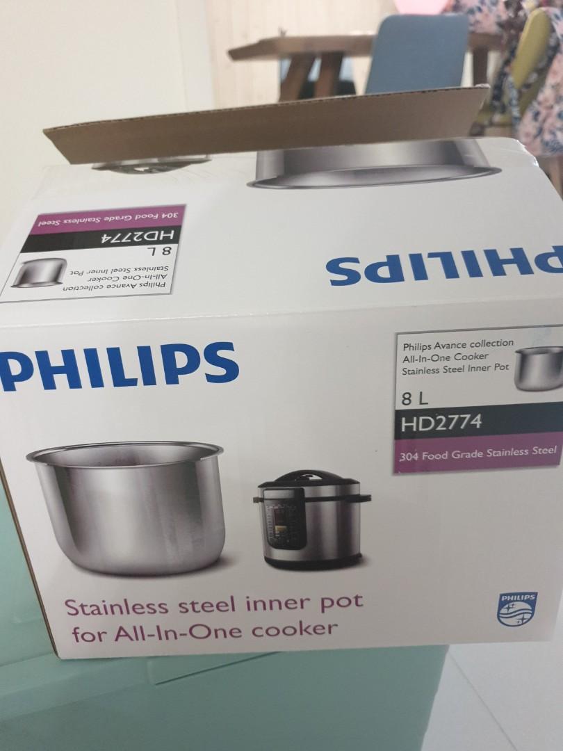 Philips HD2774 Stainless Steel Inner pot 8L. Furniture Home Living Kitchenware Tableware Cookware Accessories on Carousell