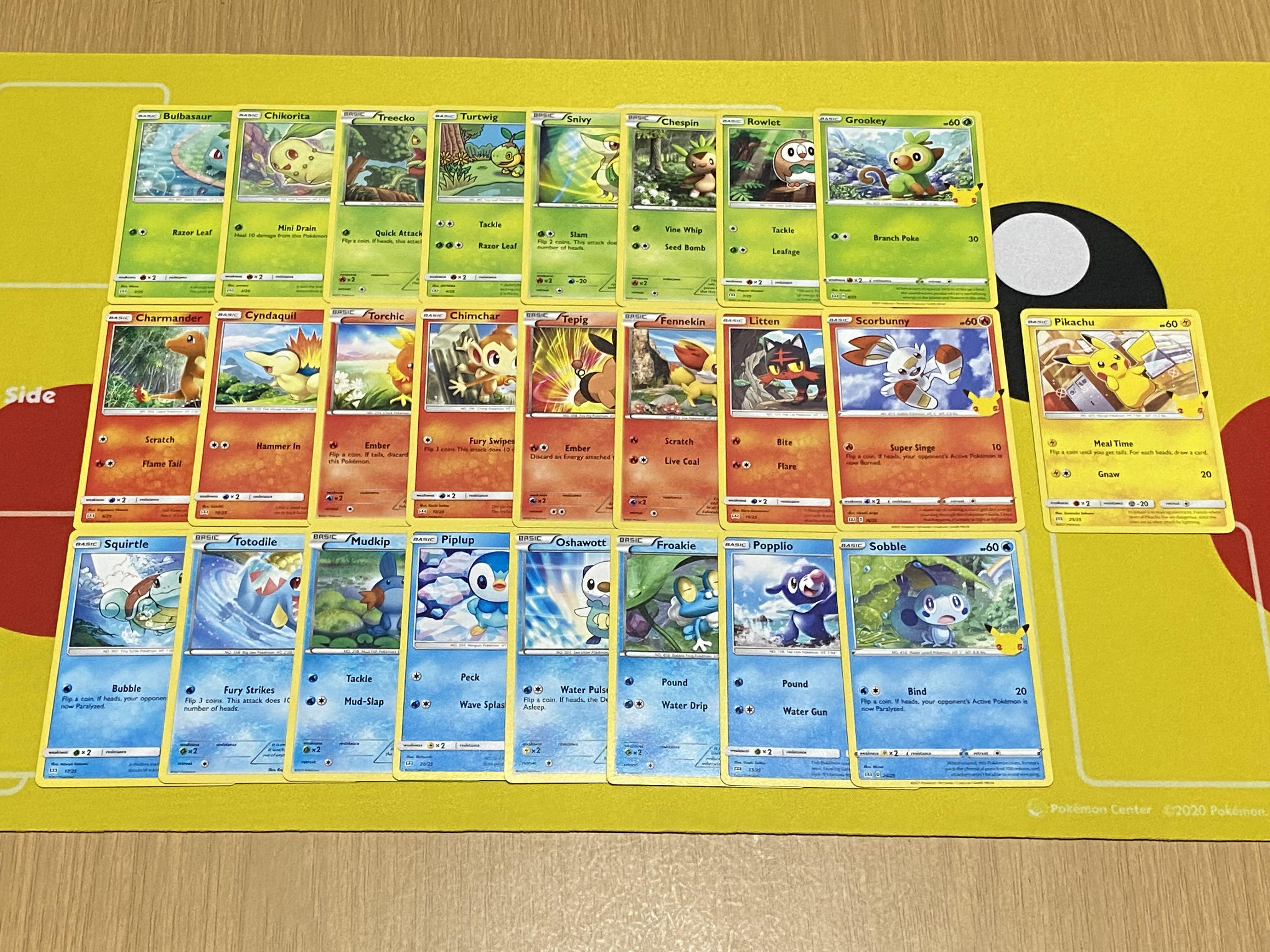 Coleção Pokémon Cards Mc Donalds - Completa Normais 25 Cards