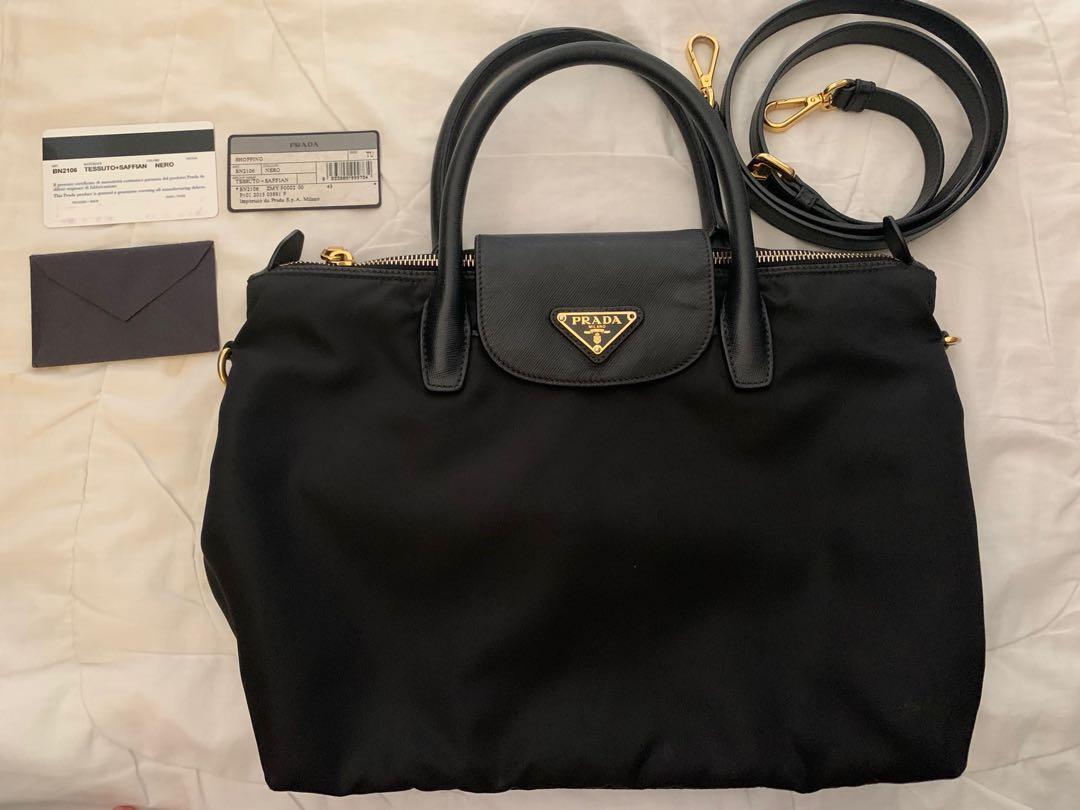 Prada 2 way bag, Luxury, Bags & Wallets on Carousell