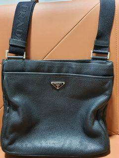 Prada full leather sling bag