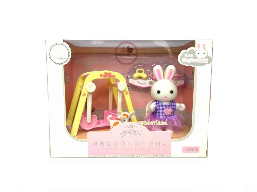 Rabbit House Toys Rabbit Swing chair Toys Set non Konggi Rabbit Play House Toy Bunny doll