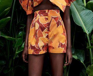 Rihanna Summer Tropical - Orange Shorts