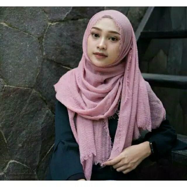 warna hijab pashmina crinkle