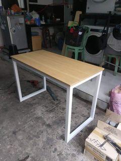 Simple Minimalist Wood and Steel Table Desk Console Study Office Computer
