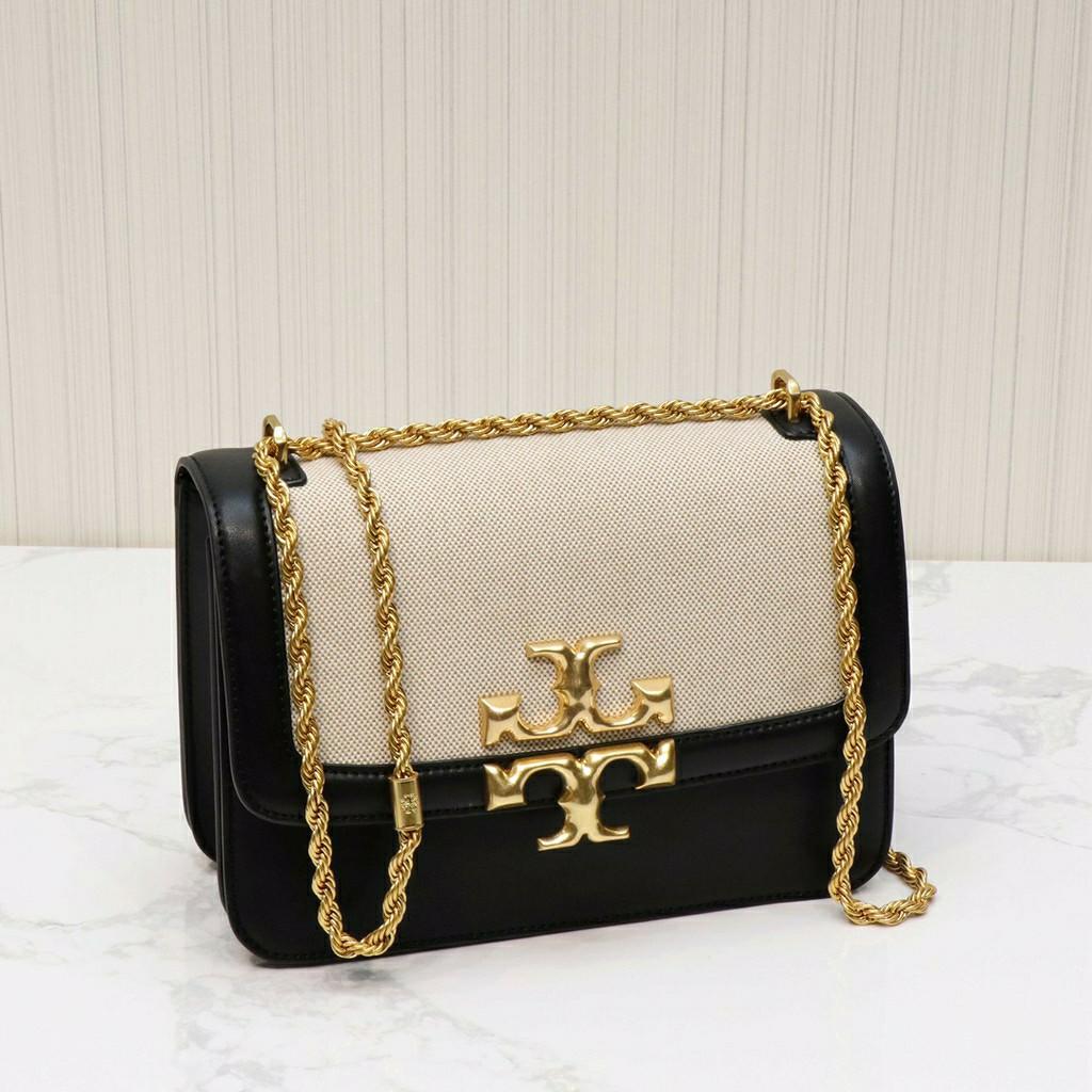 Tory Burch Canvas With Leather Eleanor Chain Shoulder Bag, Women's Fashion,  Bags & Wallets, Shoulder Bags on Carousell