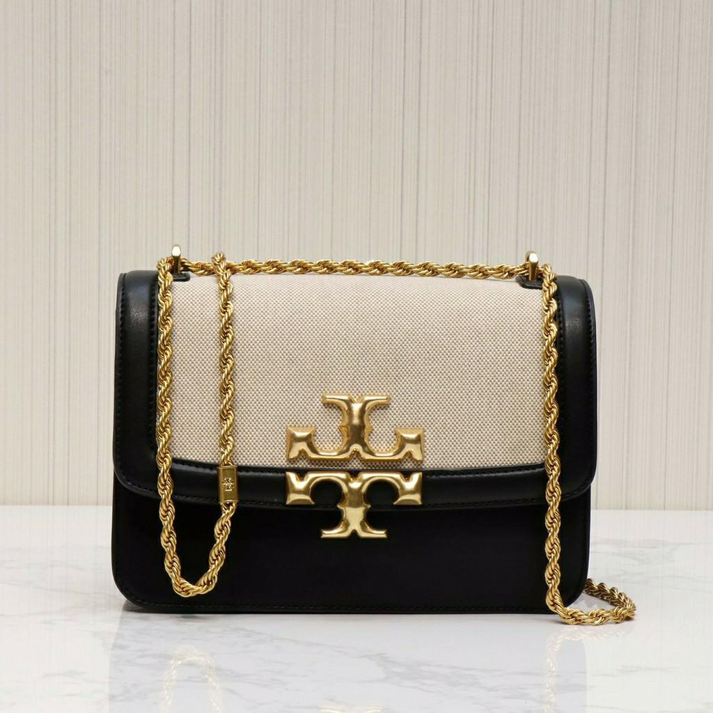 Tory Burch Canvas With Leather Eleanor Chain Shoulder Bag, Women's Fashion,  Bags & Wallets, Shoulder Bags on Carousell