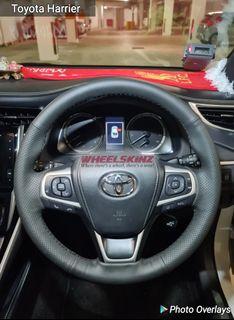 Toyota Harrier steering wheel wrap by wheelskinz
