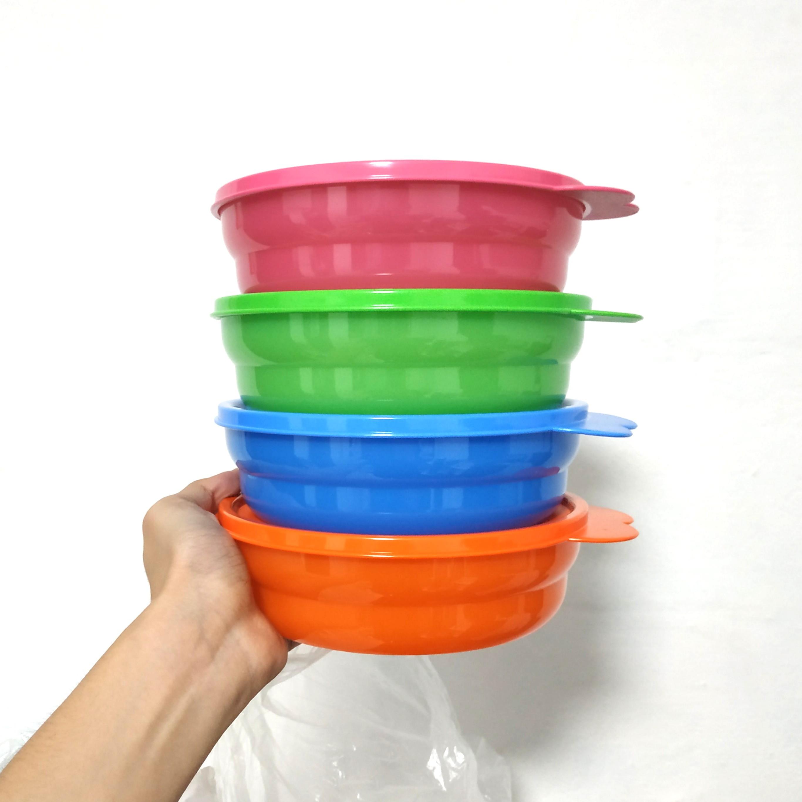 Tupperware 500 ml Round Servers Modular Container Set of 4, Furniture