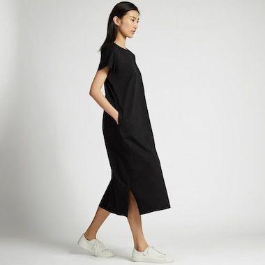Uniqlo mercerized french sleeve dress sale