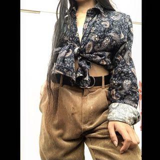 VINTAGE BUTTON UP SHIRT UNIQUE PATTERN FULL SLEEVE