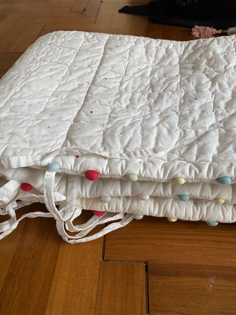 White company cot bumper on sale