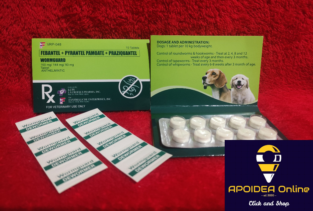 wormguard tablet dewormer for dogs sold per 10 tablets with sticker pampurga ng aso