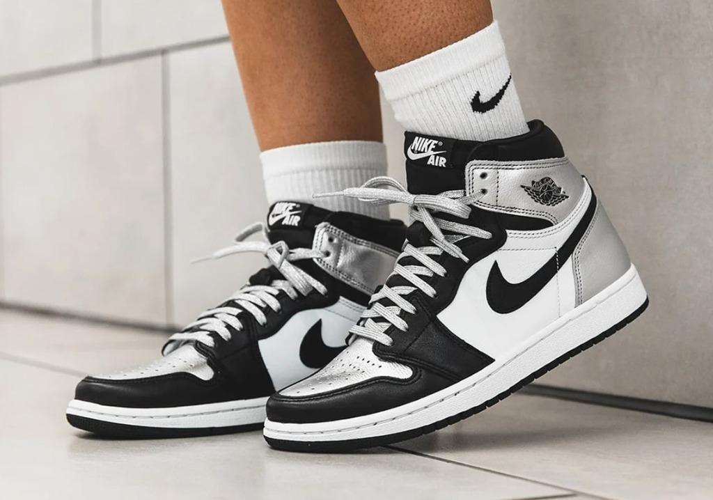 Nike air jordan 1 high silver toe shop