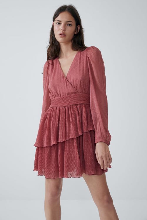 Dotted mesh online dress zara