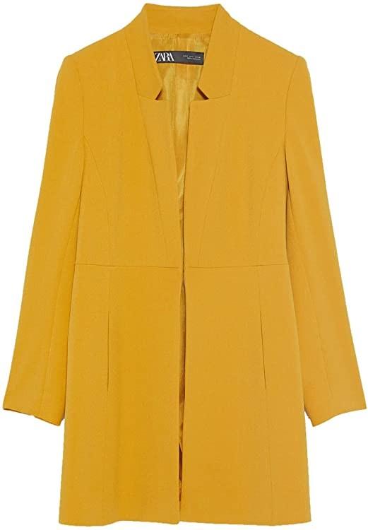 Zara Yellow Long Blazer (XL), Women's Fashion, Coats, Jackets and
